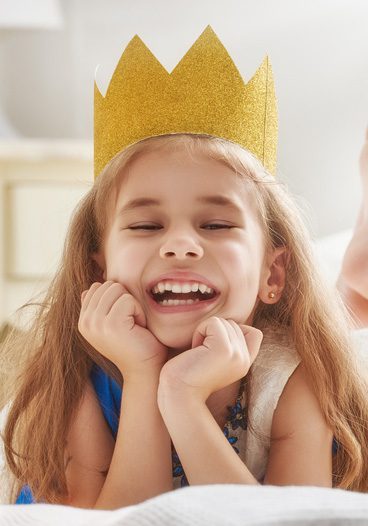 Happy young patient with healthy, protected teeth